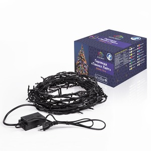 Гирлянда "Твинкл Лайт " Neon-Night 303-158 10 м, черный ПВХ, 100 диодов, цвет бирюзовый