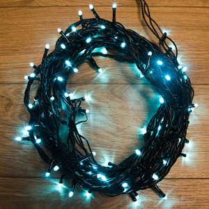 Гирлянда Твинкл Лайт  Neon-Night 303-158 10 м, черный ПВХ, 100 диодов, цвет бирюзовый