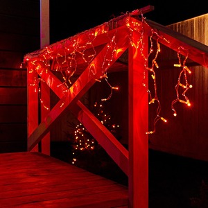 Гирлянда Neon-Night 255-052 Айсикл светодиодный, 2,4 х 0,6 м, прозрачный провод, 230 В, диоды красные, 88 LED