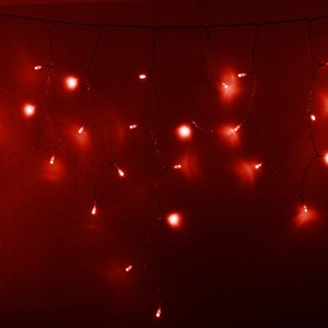 Гирлянда Neon-Night 255-052 Айсикл светодиодный, 2,4 х 0,6 м, прозрачный провод, 230 В, диоды красные, 88 LED