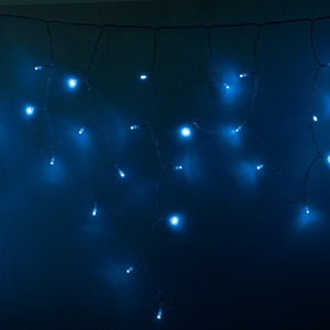 Гирлянда Neon-Night 255-053 Айсикл светодиодный, 2,4 х 0,6 м, прозрачный провод, 230 В, диоды синие, 88 LED