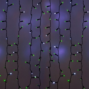 Гирлянда Светодиодный Дождь Neon-Night 235-207 2х4м, эффект мерцания, черный провод, 220В, диоды ЗЕЛЕНЫЕ