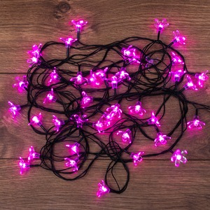 Гирлянда светодиодная Цветы Сакуры Neon-Night 303-038 50 LED РОЗОВЫЕ 7 метров с контроллером