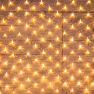 Гирлянда "Сеть" Neon-Night 215-126 1,5х1,5м, прозрачный ПВХ, 150 LED ТЕПЛЫЙ БЕЛЫЙ