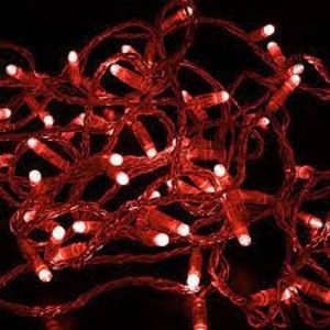 Гирлянда Noname 305-222 НИТЬ 10м, красный ПВХ, 100 LED, цвет красный