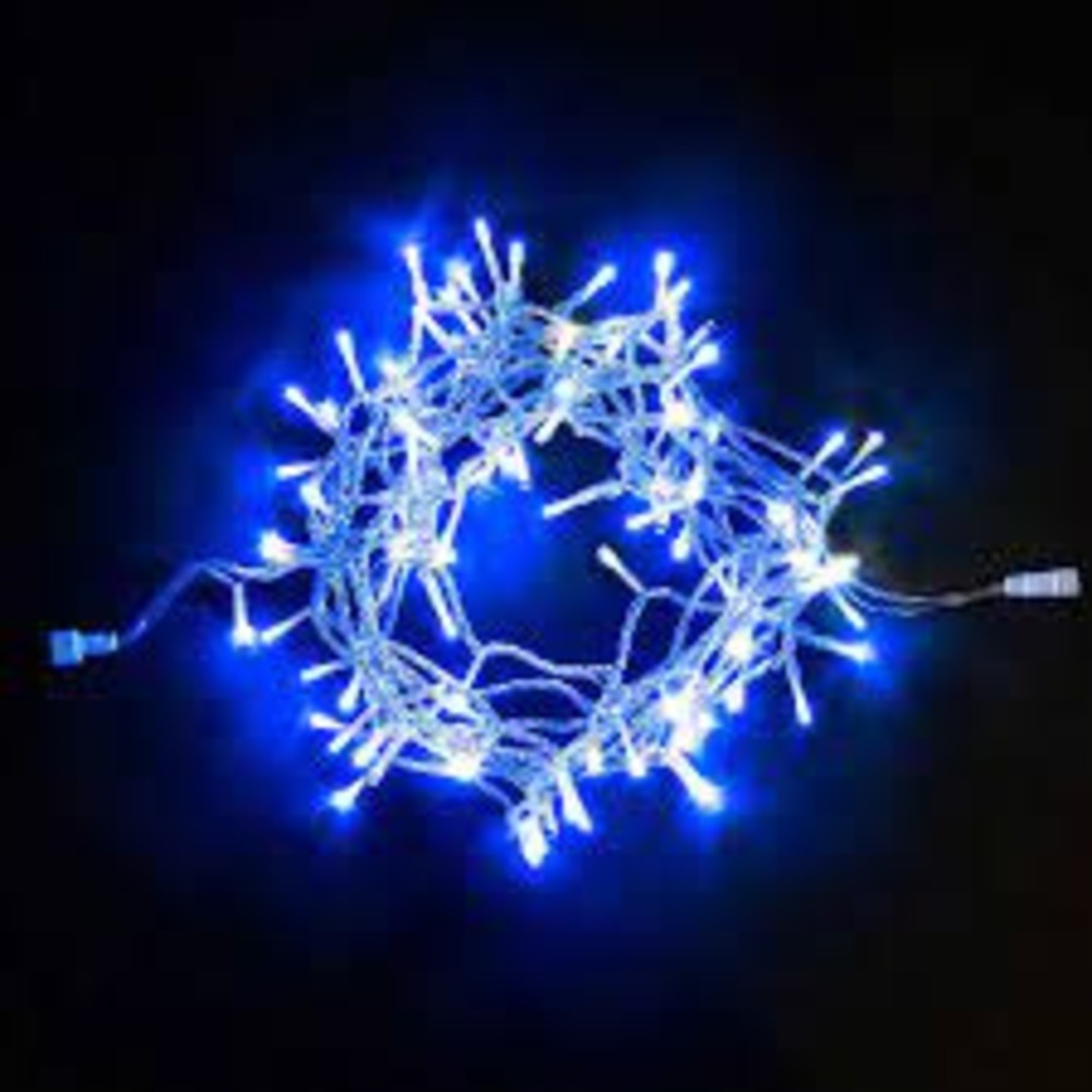 Гирлянда Noname 315-943 НИТЬ 10м, синий ПВХ, 100 LED, цвет синий