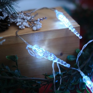Гирлянда светодиодная «Сосульки» Neon-Night 303-094 1.5 м, 10 LED, цвет свечения белый, 2 х АА (батарейки не в комплекте)