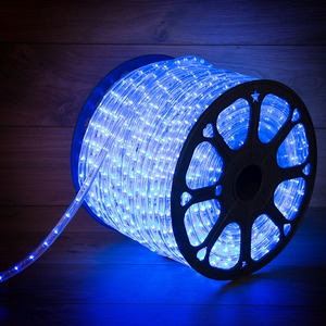 Дюралайт Neon-Night 121-123-3 LED, постоянное свечение (2W) - синий, 24 LED/м, 10мм, бухта 100м