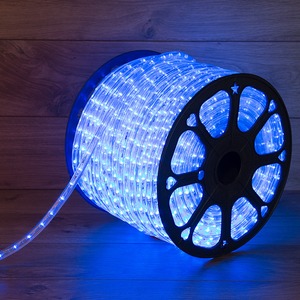 Дюралайт Neon-Night 121-123-4 LED, постоянное свечение (2W) - синий Эконом 24 LED/м, бухта 100м