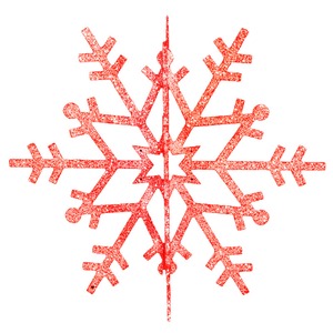 Елочная фигура Neon-Night 502-362 "Снежинка резная 3D", 61 см, цвет красный