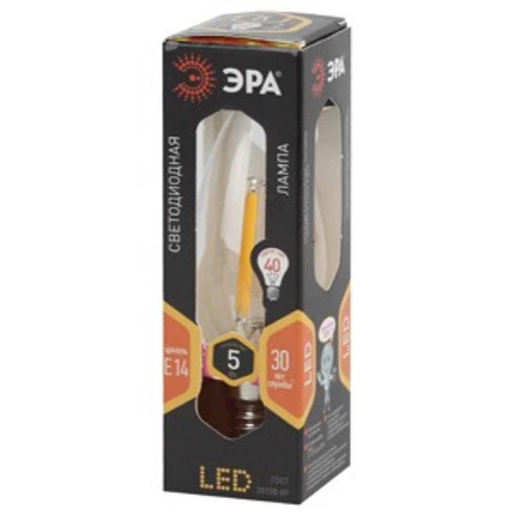 Лампа ЭРА F-LED B35-5w-840-E14