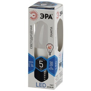 Лампа ЭРА LED smd B35-5w-840-E14
