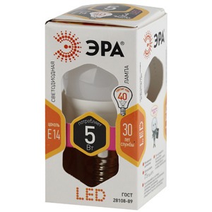 Лампа ЭРА LED smd P45-5w-840-E14