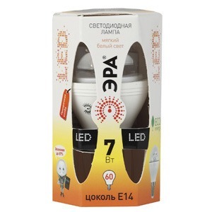 Лампа ЭРА LED smd P45-7w-827-E14