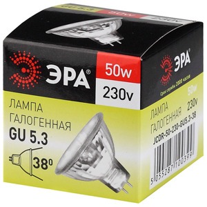 Лампа ЭРА GU5.3-JCDR (MR16) -50W-230V-Cl