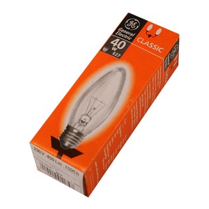 Лампа General Electric Брест B35 свеча 40W 230V E27 CL 74396