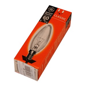 Лампа General Electric Брест B35 свеча 60W 230V E14 CL 74400