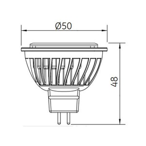 Лампа General Electric LED7/MR16/830/12V/GU5.3/WFL BX 1/8 84633