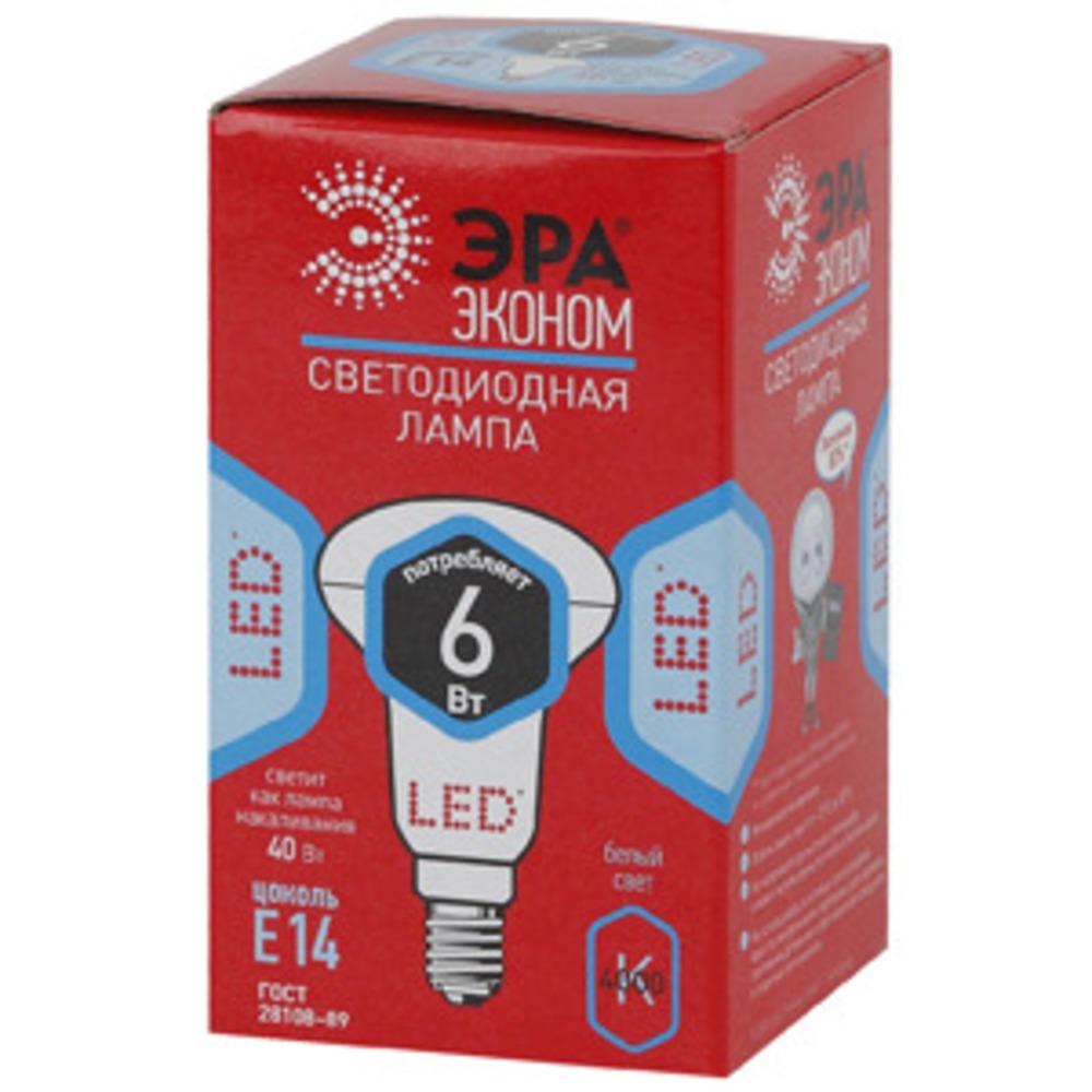 Лампа ЭРА LED smd A60-6w-840-E27 ECO