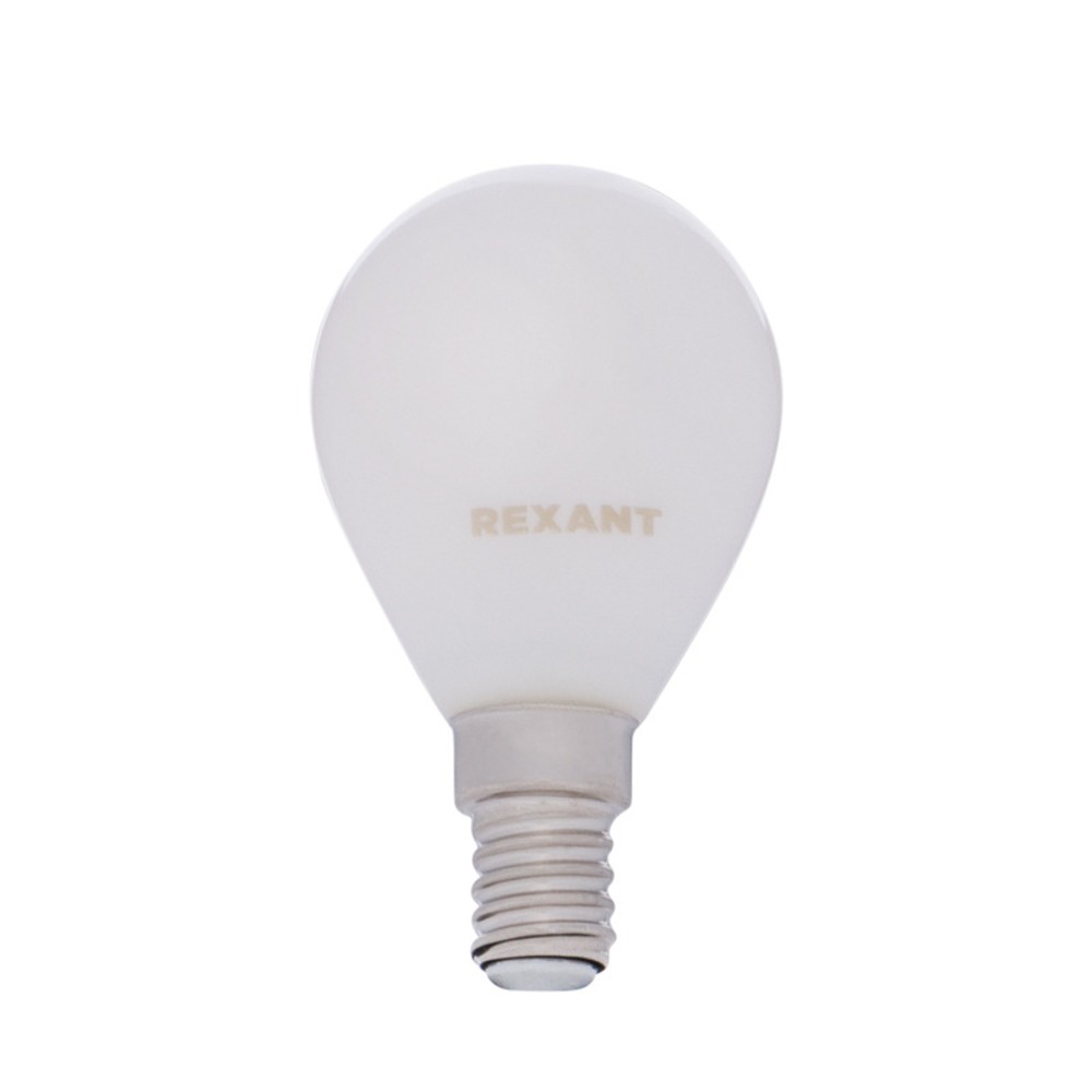 Лампа филаментная Rexant 604-134 Шарик GL45 9.5 Вт 915 Лм 4000K E14 матовая колба, 10шт