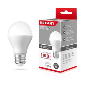 Лампа светодиодная Rexant 604-009 A60 15,5 Вт E27 1473 лм 4000 K нейтральный свет, 10шт