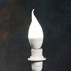 Лампа светодиодная Rexant 604-047 Свеча на ветру (CW) 7,5 Вт E14 713 лм 6500 K холодный свет, 10шт