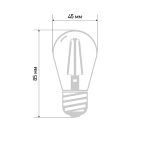 Ретро лампа Neon-Night 601-801 Filament ST45 E27, 2W, 230В Теплая белая 3000K