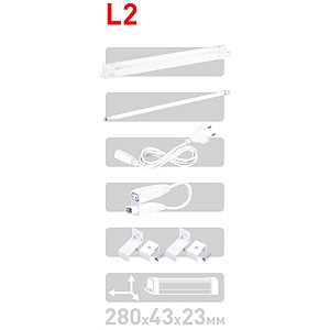 Линейный светодиодный светильник ЭРА L2-T4G5-840-06W-RD