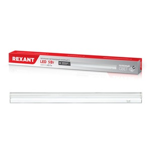 Светильник светодиодный линейный Rexant 607-211 T5-01 5 Вт 400 Лм 4000 K IP20 315 мм с выключателем и соединителем