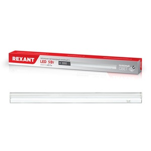 Светильник светодиодный линейный Rexant 607-212 T5-01 5 Вт 400 Лм 6500 K IP20 315 мм с выключателем и соединителем