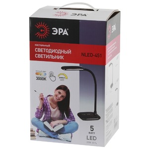 Настольная лампа ЭРА NLED-451-5W-W