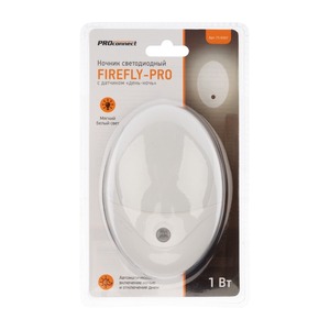 Светодиодный ночник PROconnect 75-0307 FIREFLY-PRO с датчиком «день-ночь», белое свечение