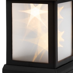 Декоративный фонарь Neon-Night 513-065 11х11х22,5 см, черный корпус, теплый белый цвет свечения с эффектом мерцания
