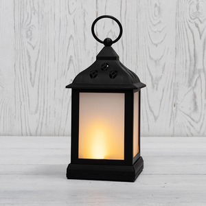 Декоративный фонарь Neon-Night 513-066 11х11х22,5 см, черный корпус, теплый белый цвет свечения с эффектом пламени свечи