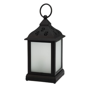 Декоративный фонарь Neon-Night 513-066 11х11х22,5 см, черный корпус, теплый белый цвет свечения с эффектом пламени свечи