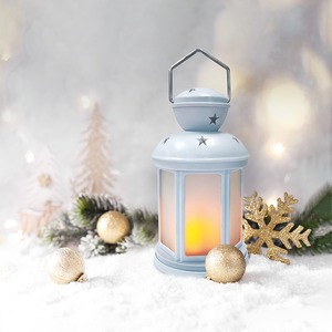 Декоративный фонарь Neon-Night 513-067 12х12х20,6 см, белый корпус, теплый белый цвет свечения с эффектом пламени свечи