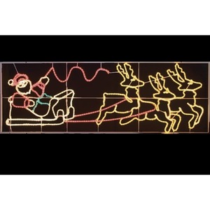 Световая фигура Neon-Night 501-311 Фигура световая "Олени везут Санта Клауса на санях" размер 88*266 см