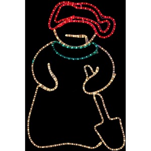 Световая фигура Neon-Night Снеговик с лопатой 94*63 см 501-322