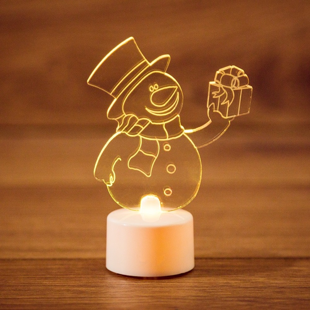 Световая фигура Neon-Night 501-054 Фигура светодиодная на подставке Снеговик с подарком 2D