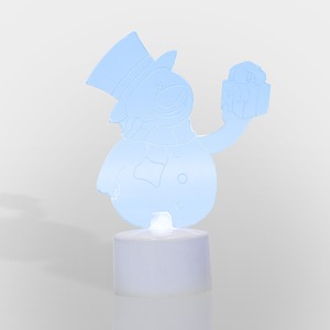 Световая фигура Neon-Night 501-054 Фигура светодиодная на подставке Снеговик с подарком 2D