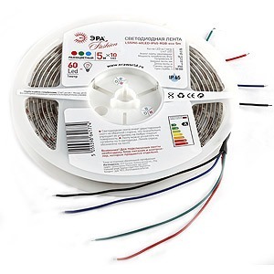 Лента светодиодная ЭРА LS5050-60LED-IP65-RGB-eco-5m