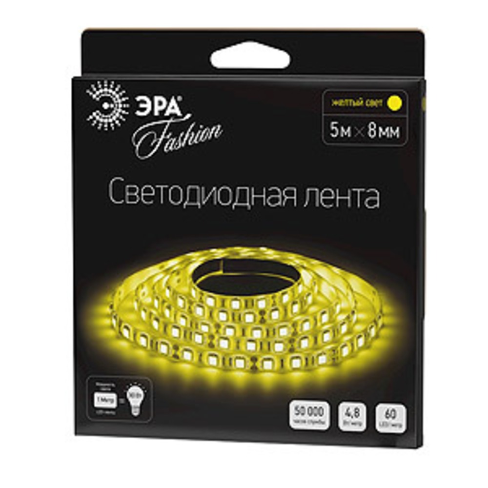 Лента светодиодная ЭРА LS3528-60LED-IP65-Y-5m