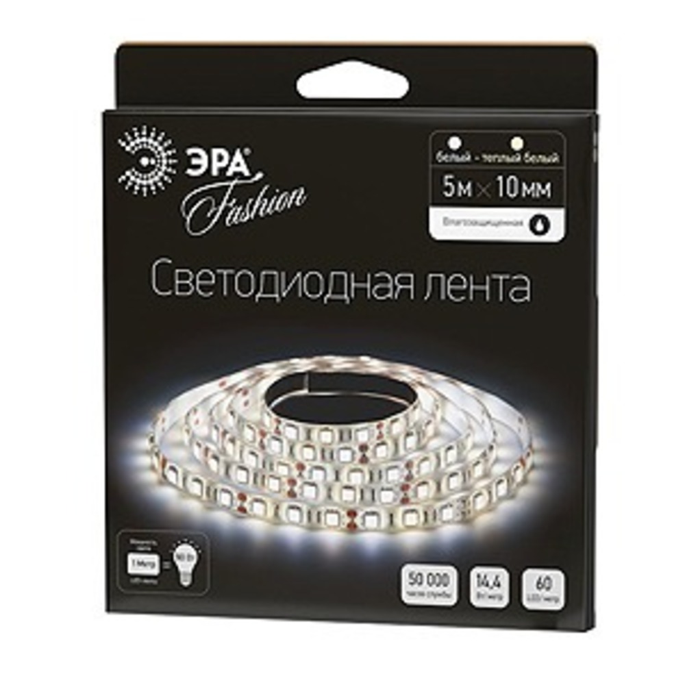 Лента светодиодная ЭРА LS5050-60LED-IP65-RGB-WWW 635605 C0044954
