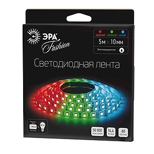 Лента светодиодная ЭРА LS3528-60LED-IP65-RGB-5m