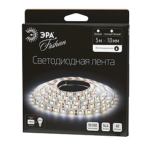 Лента светодиодная ЭРА LS5050-60LED-IP20-WWW-5m