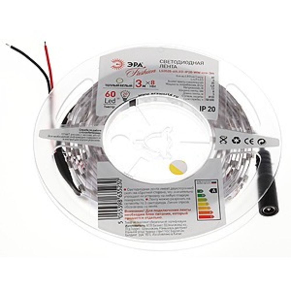 Лента светодиодная ЭРА LS3528-60LED-IP20-WW-eco-3m