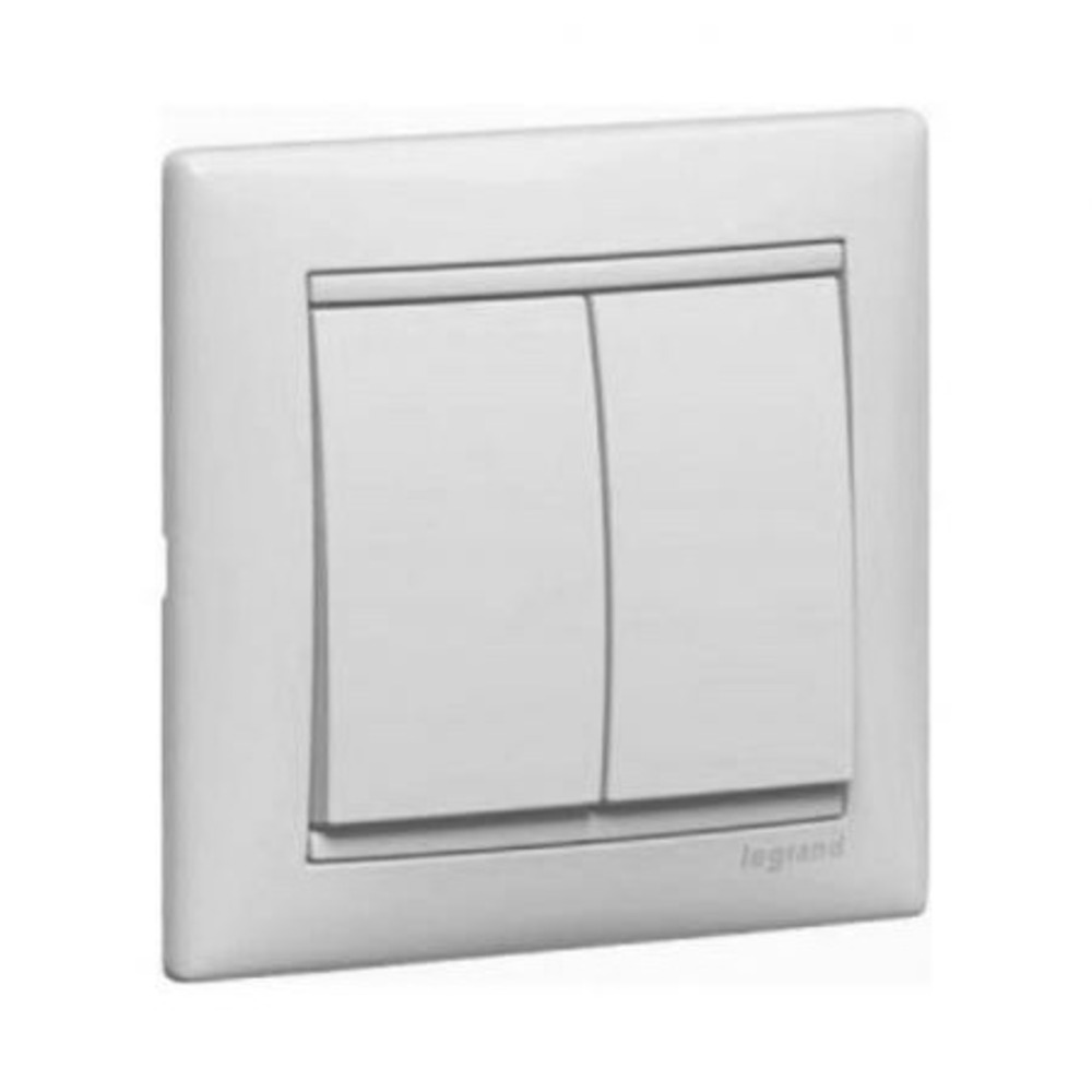 Выключатель двухклавишный Legrand 774405 Valena