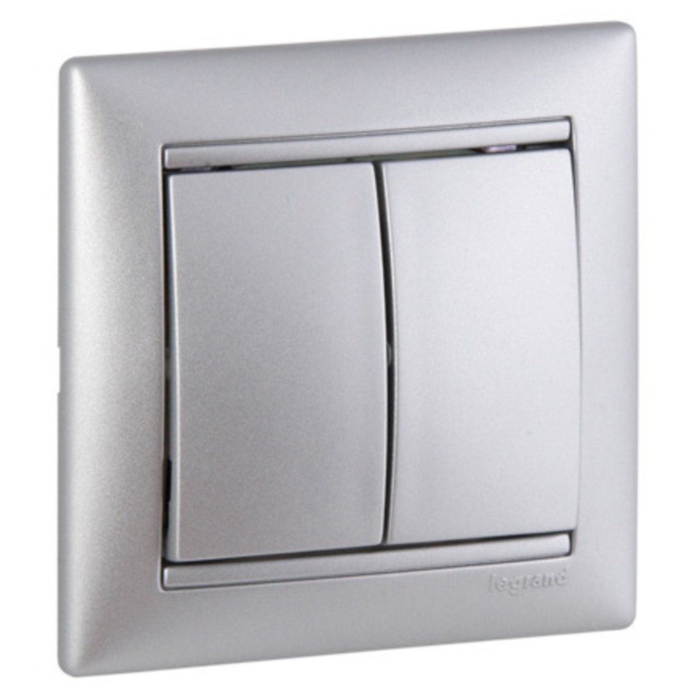 Выключатель двухклавишный Legrand 770105 Valena