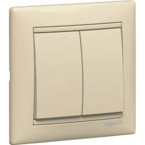 Выключатель двухклавишный Legrand 774308 Valena