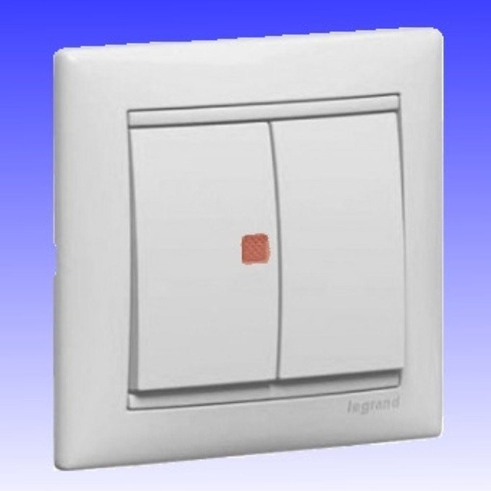 Выключатель двухклавишный Legrand 774445 Valena